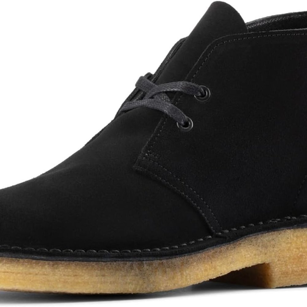 Clarks Mens Desert Boot 221 Black Suede